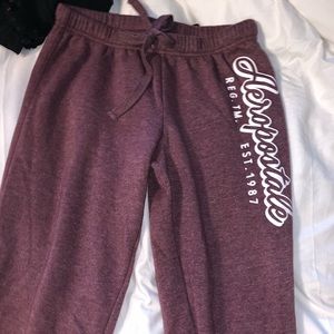 maroon Aeropostale sweatpants